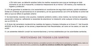 MEDIDAS SANITARIAS ACCESO AL CEMENTERIO