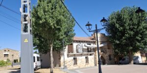Obras en la Plaza de los Pobos y Calle Real anexa para el soterramiento de línea eléctrica